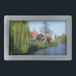 Vintage Red Green Zaanse Schans Dutch Timber House Rectangular Belt Buckle<br><div class="desc">When you're on holiday or vacation in Holland visit the famous wooden houses of the Zaanse Schans open air museum. These are real original wooden timber houses of the Golden Age of Holland. This architecture is as Dutch as it gets. Prepared to be dazzled by a lot green, red and...</div>