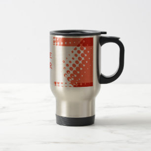 Vintage red halftone star travel mug