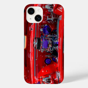 Vintage Red Hotrod Engine with Holley Carburettor Case-Mate iPhone 14 Case