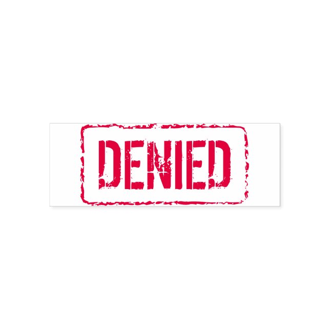 Vintage red ink DENIED Self-inking rubber Stamp (Design)