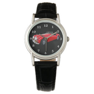 Vintage Red Jaguar Car Watch