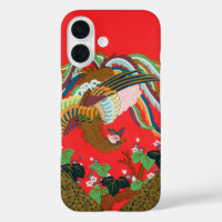 Vintage Red Japanese Phoenix Bird Art G.A. Audsley