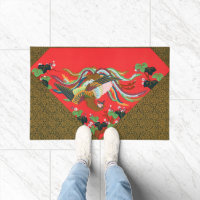 Vintage Red Japanese Phoenix Bird Art G.A. Audsley