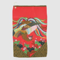 Vintage Red Japanese Phoenix Bird Art G.A. Audsley
