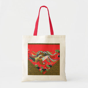 Vintage Red Japanese Phoenix Bird Art G.A. Audsley Tote Bag