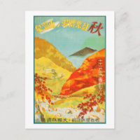 Vintage Red Leaves at Yunoyama Onsen Japan Travel
