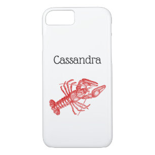 Vintage Red Lobster #1 Drawing iPhone 8/7 Case