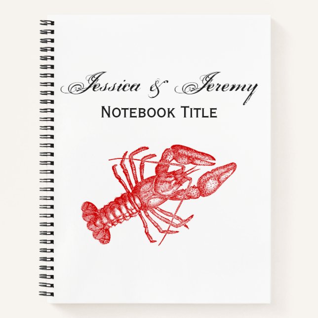 Vintage Red Lobster #1 Drawing Notebook (Front)