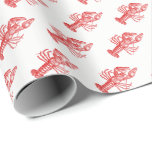 Vintage Red Lobster #1 Drawing Wrapping Paper<br><div class="desc">Vintage Red Lobster #1 Drawing ======== Customisable invitations and accessories with a stylised vintage image of a lobster. You can easily customise these products by adding text fields, removing existing text fields, changing design images or adding additional images of your choice. You can also change text fonts and text colours...</div>