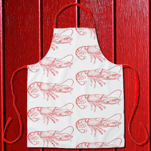 Vintage red  lobster  All-Over Print Apron