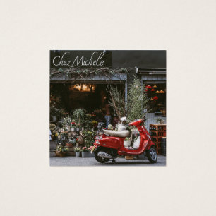 Vintage Red Motor Scooter     