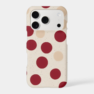 Vintage Red Organic Polka Dot Pattern