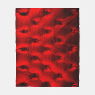Vintage Red Padding Cushion Texture Fleece Blanket