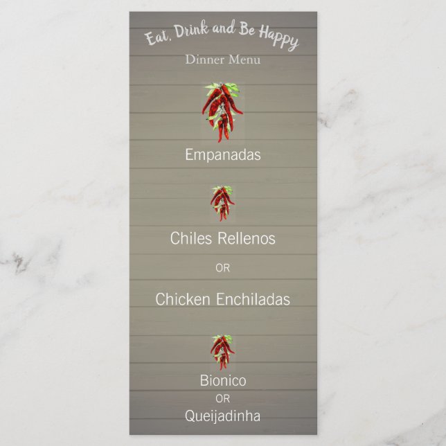 Vintage  Red Pepper - menu card (Front)