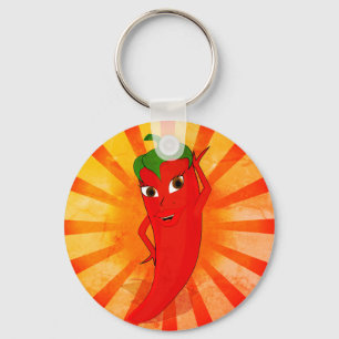 Vintage Red Pepper Superstar Key Ring