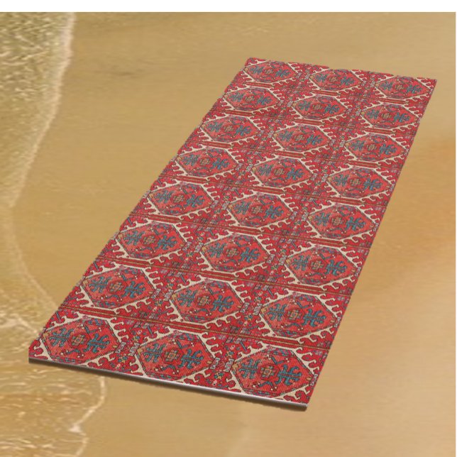 Vintage Red Persian Rug Tile Yoga Mat (Bookmark my store! https://www.zazzle.com/store/capricepetit)