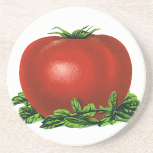 Vintage Red Ripe Tomato, Vegetables and Fruits Coaster