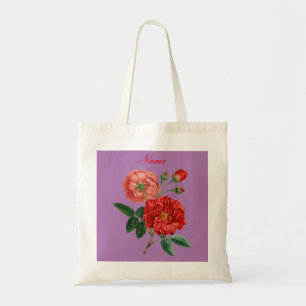 Vintage Red Rose Illustration Thunder_Cove Tote Bag