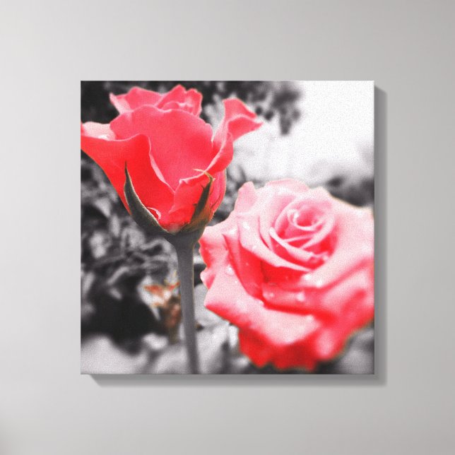 Vintage Red Roses Canvas Print (Front)