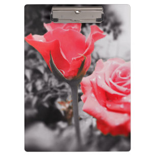 Vintage Red Roses Clipboard