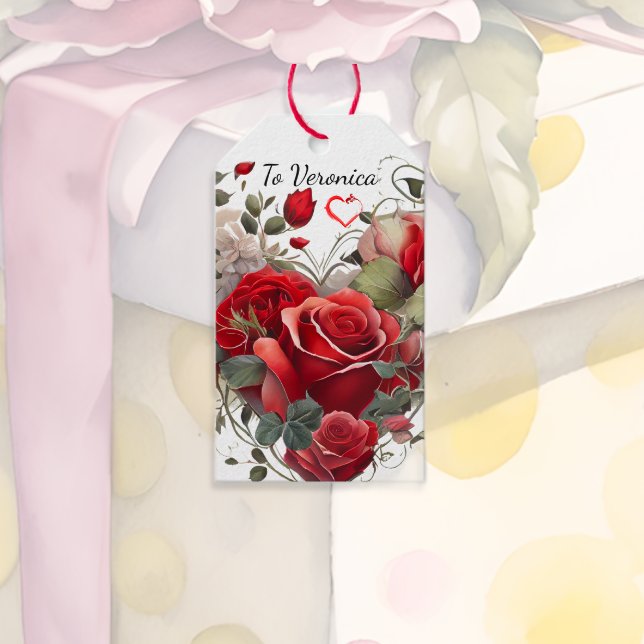 Vintage Red Roses Gift Tags (Creator Uploaded)