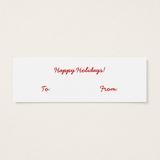 Vintage Red Sled with Bow Gift Tag (Back)