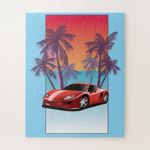 Vintage Red Sports car Jigsaw Puzzle