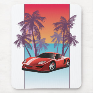 Vintage Red Sports car Mouse Mat
