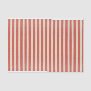 Vintage Red Striped Christmas Tissue Paper