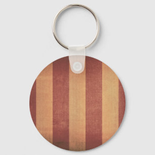 Vintage red striped deck chair cover key ring