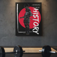 Vintage red sun japanese art samurai warrior