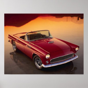 Vintage Red T-Bird Poster
