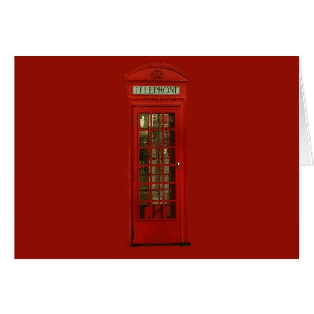 Vintage Red Telephone Box (Front Horizontal)
