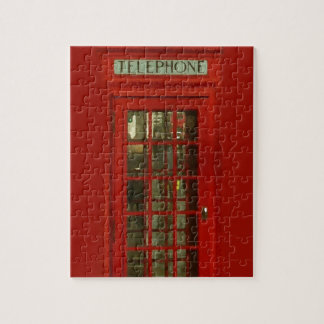 Vintage Red Telephone Box London City Travel Art Jigsaw Puzzle