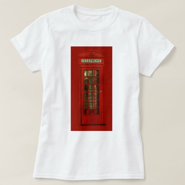 Vintage Red Telephone Box T-Shirt (Design Front)