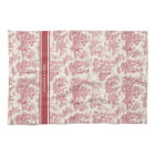 Vintage red toile de jouy printed
