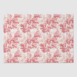 Vintage red toile de joy tissue paper