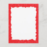Vintage Red Torn Paper Custom Border Template