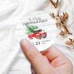 Vintage Red Truck Christmas Classic Round Sticker<br><div class="desc">Vintage Red Truck Christmas Classic Round Sticker</div>