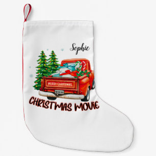 Vintage Red Truck Christmas Movie Small Christmas Stocking