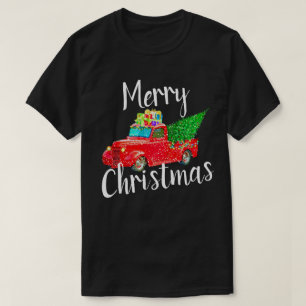 Vintage Red Truck Christmas T-Shirt