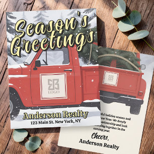 Vintage Red Truck Corporate Business Logo Card