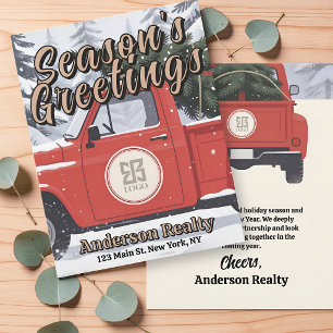 Vintage Red Truck Corporate Business Logo Card