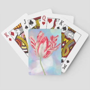 Vintage Red Tulip Classic Playing Cards