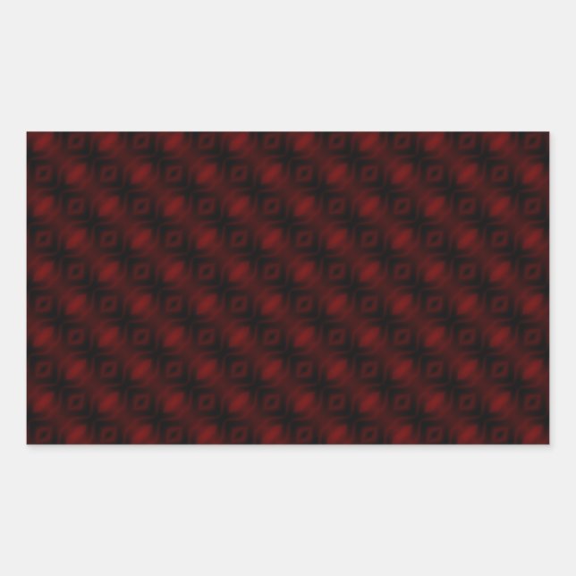Vintage Red Velvet Wallpaper Abstract Design Rectangular Sticker (Front)