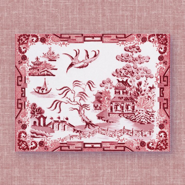 Vintage Red Willow Postcard (Creator Uploaded)