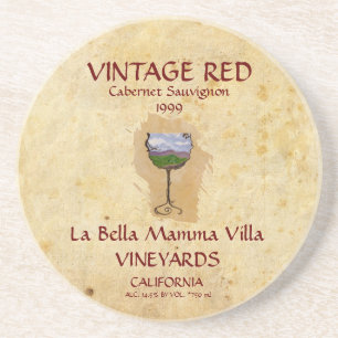 Vintage Red Wine Coaster! Coaster