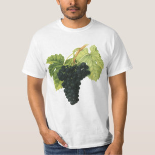 Vintage Red Wine Organic Grape Cluster, Food Fruit T-Shirt