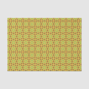 Vintage Red Yellow Ottoman Turkish Tulip Pattern Tissue Paper