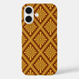 Vintage Red Yellow Rosette Japan Oriental Art iPhone 16 Case